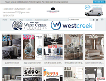 Tablet Screenshot of luxuryfurniturellc.com